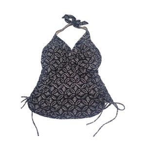 Womens Lands end Tankini Swimsuit TOP size 10